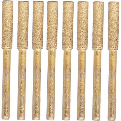 8 Stück Diamant-Schärfräder, hohe Härte, Diamant-Kettensägenschärfer, Metallketten-Schärf-Sets mit langem Griff, Ersatzfeilen-Set (3 x 4,8 mm) (1/5)