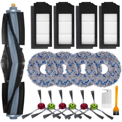 Zubehör für Ecovacs DEEBOT X1 Omni / X1 e Omni, Ersatzteile für Ecovacs Deebot X1 Turbo Staubsauger, 1 Hauptbürste, 4 HEPA-Filter, 4 Wischtücher, 6 Seitenbürsten (1/5)