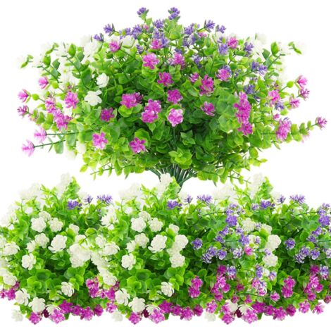 Kunstblumen Kunstblumen Outdoor Kunstpflanzen Blumenstrauß Pflanzen Sträucher UV-beständig Balkonpflanzen wie echt für Balkonkasten (1/5)