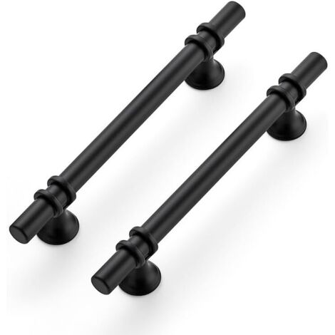 10 Stück Möbelgriffe Schwarz Schrankgriffe 128mm Griffe für Küchenschränke Türgriffe für Küchenschränke Griffe Möbel Mit Rundem Sockel Schubladengriffe (1/5)