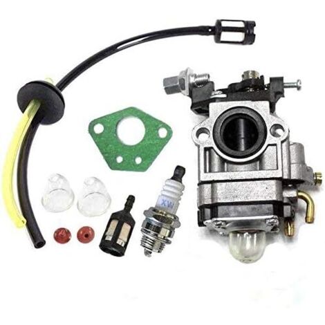 Vergaser für Motorsense mit 52 cm³, 49 cm³ und 43 cm³, Vergasersatz mit Dichtung, Schlauch, Zündkerze und Filter (1/5)