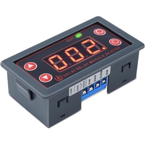 Verzögerungs Modul DC 5V-30V Zeitschaltuhr Relais mit Digital LED Anzeige DC 12V 10A Verzögerungsrelai 0,1s-999mins Delay Relay Timer Modul (1/5)