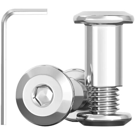 20 Stück Verbindungsschrauben M5x16mm, Hülsenschrauben, Edelstahl A2 V2A, Möbelschrauben, Schrankverbinder mit Sechskantschlüssel für Schränken, Schränken, Holzbret (1/5)