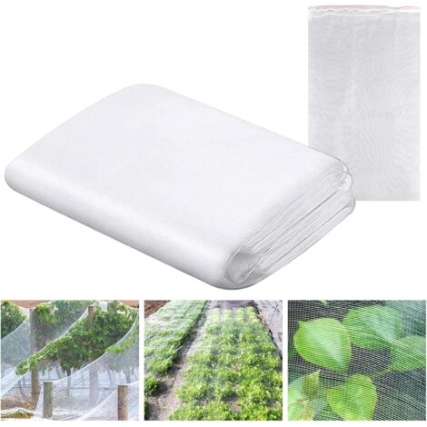 Gartennetz, 4x5m Insektenschutznetz mit Netzbeutel Feinmaschige Pflanzenschutznetz Gemüsenetz Schutznetz für Obst Blumen Vögel(60 Mesh) (1/5)