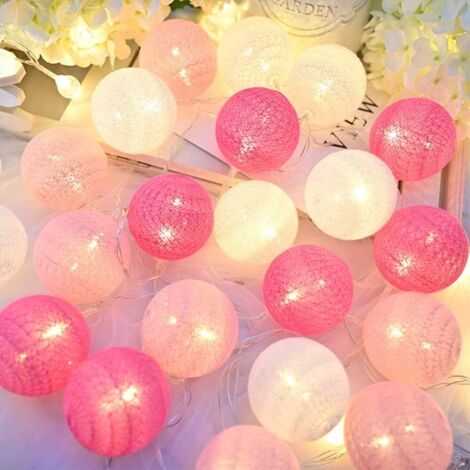 Baumwollkugel-Lichterkette, 3 Meter Innen-Lichterkette, LED-Weihnachtslichter, Weihnachts-Lichterkette, Weihnachtsbeleuchtung, LED-Weihnachtsdekoration (1/5)