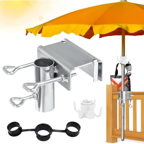 Sonnenschirmhalter balkongeländer,Sonnenschirm Halterung Balkon,Sonnenschirmhalter,Schirmhalter Balkon,Sonnenschirm balkongeländer,einstellbar für Terrasse Balkon Geländer (1/5)
