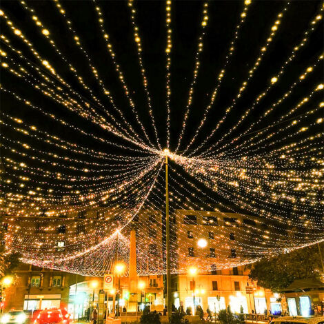 LED-Lichterkette, 100 m, 1000 LEDs, IP44 wasserdichte Weihnachts-Lichterkette mit Fernbedienung und Timer, 8 Modi, Party-Dekoration für Weihnachten, Geburtstag, Hochzeit, Wohnzimmer, Warmweiß (1/5)