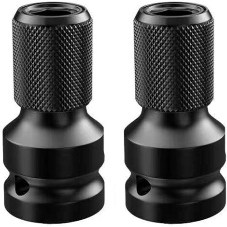 2 Stücke 1/2 Zoll Bit Adapter für Schlagschrauber, Stecknuss Adapter 1/2 Zoll auf 1/4 Zoll, Schlagschrauber Bit Adapter, Nuss Adapter (1/5)