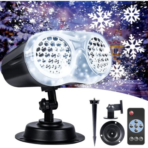 COLOR Schneeprojektor für Innen- und Außenbereich, Schneeflockenprojektor, Beleuchtung, IP65, wasserdicht, dekorative Lampe für Garten, Zuhause, Hochzeit, Abend, Weihnachten, Partys (1/5)