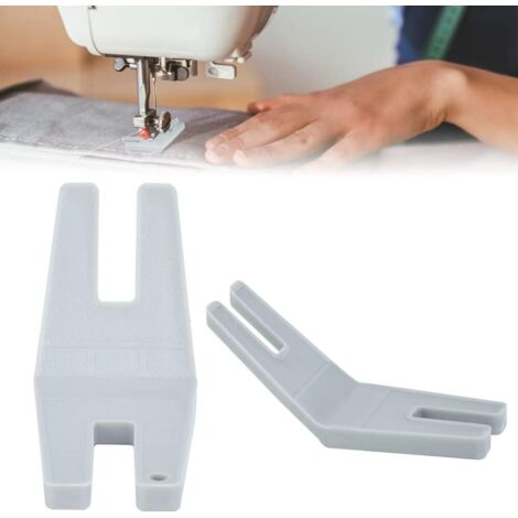 2 Größen Kunststoff Nähmaschine Nähfuß Nähmaschine Fuß Saumfuss Nähmaschine Nähzubehör Gerad Stich Fuß Sperrige Nahthilfe Nahtführung Nähen Zubehör für Stickerei Nähmaschine (1/5)