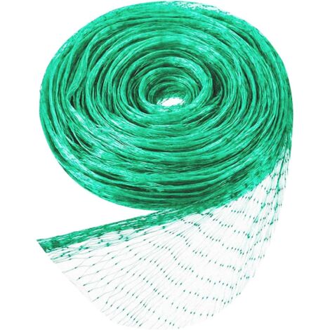 Vogelschutznetz, 4 x 10 m, grünes Gartennetz, Schutznetz für Pflanzennetze, schützt Pflanzen, Obst, Blumen und Gemüse, 15 mm Loch (1/3)