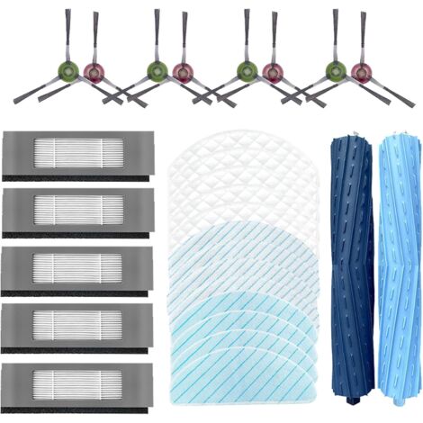 Wischtüch Bürste Filter Zubehör Ersatzteile Set für Ecovacs DEEBOT OZMO T9 AIVI T9 AIVI+ Staubsauger Roboter (28 Stück) (1/5)