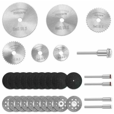 Rotationswerkzeug-Trennscheiben-Set, Diamant-Trennscheiben für Metall, Holz, Kreissägeblatt, Harz-Trennscheibe, Diamant-Schleifscheiben für Holz, Glas, Kunststoff (1/5)