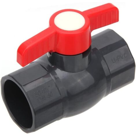 UPVC-Kugelhahn, ID 20 25 32 40 50 63 Mm Gartenbewässerungsschlauch-Anschlussventil, Entwässerungsgelenkschalter, 1St(Inner Dia 63mm) (1/5)