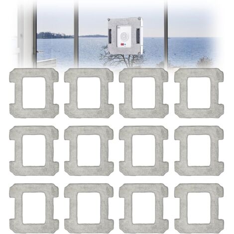 12 Stück Reinigungspads für Ecovacs Winbot W1/W1 Pro, Mikrofaser Reinigungstücher kompatibel mit Ecovacs, Reinigungstuch Ersatzteile Wiederverwendbare, für Fensterstaubsauger,Reinigt Staub und Flecken (1/5)