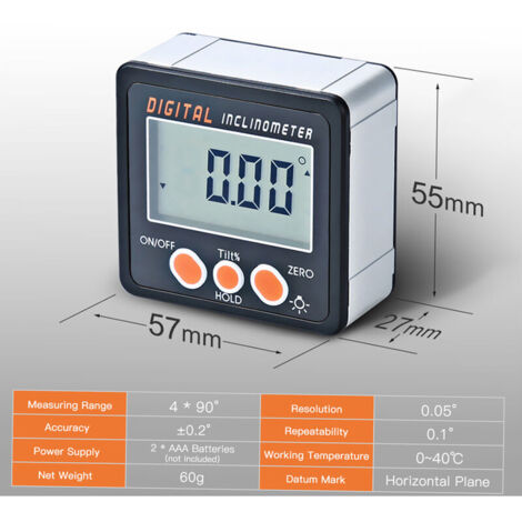Digitaler Neigungsmesser, 0-360°, Magnetfuß (1/5)