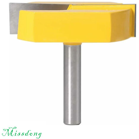 Fräser 8mm, Hobelfräser für Grundreinigung, T-Track T-Nut Form Router Bits, 8x57mm unten, gelbe Klinge (1/5)