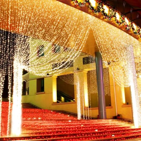 3X3M 304 LED Lichterketten Karneval Hochzeit Outdoor Indoor Gartenbeleuchtung-Warmweiß (1/5)