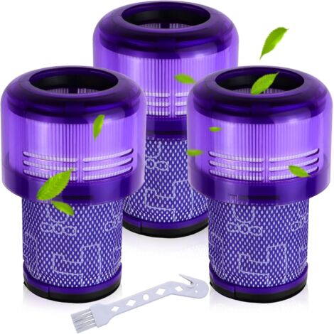 3er-Pack HEPA-Filter für Dyson V12 Slim Absolute Extra / Total Clean / Fluffy 971517-01 Staubsauger mit 1 Bürste (1/5)