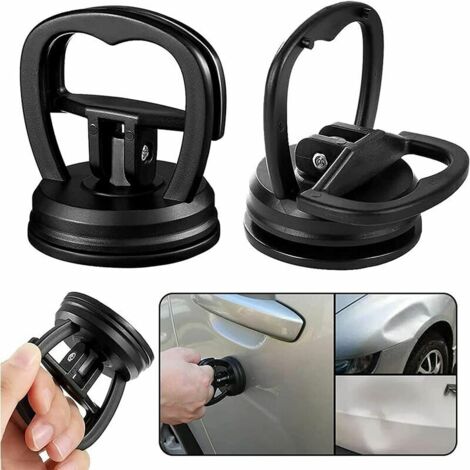 2 Stück Auto-Dellenentfernungs- und Reparaturwerkzeuge mit Saugnapf, für Fenstergriff, Tür, Spiegel, Granit, Heben beweglicher Objekte (5,7 cm), Schwarz (1/5)