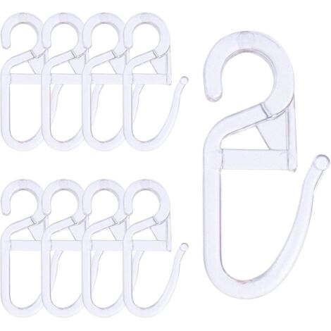 Gardinenhaken, 120 Stück Universal Überklipshaken, Transparent Faltenlegehaken, mit 6mm (1/5)