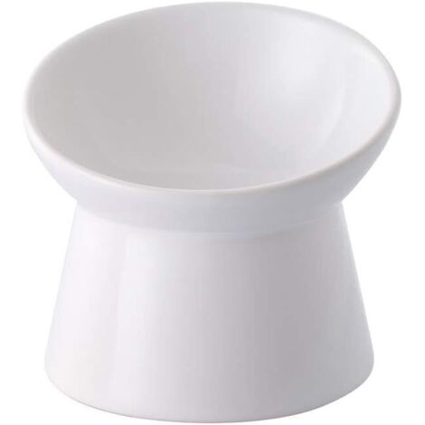 Katzennapf Keramik Futternapf Katze Erhöht - Anti Erbrechen Fressnapf Katze mit 15° Neigung Design - 12 cm Katzenfutter Napf Katze Klein - Futternäpfe für Katzen Essen Schale - Katzennäpfe - 125 ml (1/5)