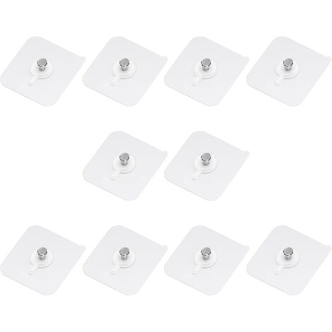 10 Stück Bilderhaken Selbstklebend,Transparent Klebenagel Bilder Aufhängen,Bilder Klebehaken Bildaufhängung Ohne Bohren Wand für Bilderrahmen Dekorative Gemälde-Maximale Belastung 2 kg (1/5)