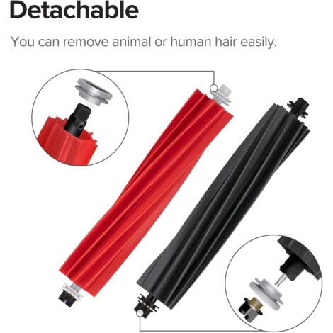 Original Zubehör, Trennbare Rubber DuoRoller-Bürste fur S8/S8 +/S8 Pro Ultra/Q8 max/Q8 max+/Q5 maxRoboter Staubsauger (1/5)