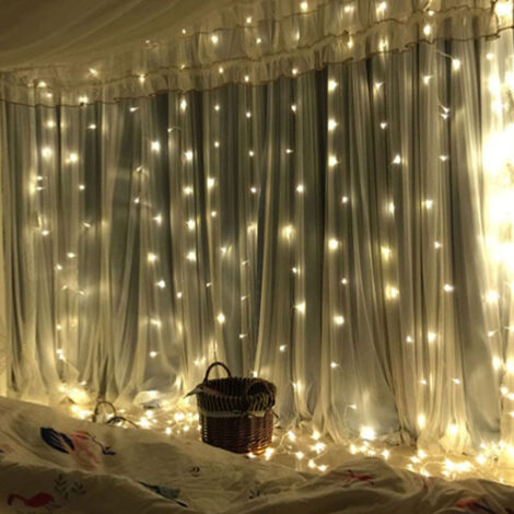 Lichterkette, 3 x 3 m, 304 LEDs, Lichterkette, Weihnachtsbaumschmuck, Weihnachtsgirlande für den Innenbereich, für Garten im Freien, wasserdichte Girlande, Neujahr (1/5)