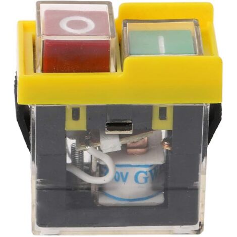 AC 250V 6A Wasserdichter Magnetschalter Elektromagnetischer Druckknopf Sägeschneider Bohrer Ein Aus (1/5)