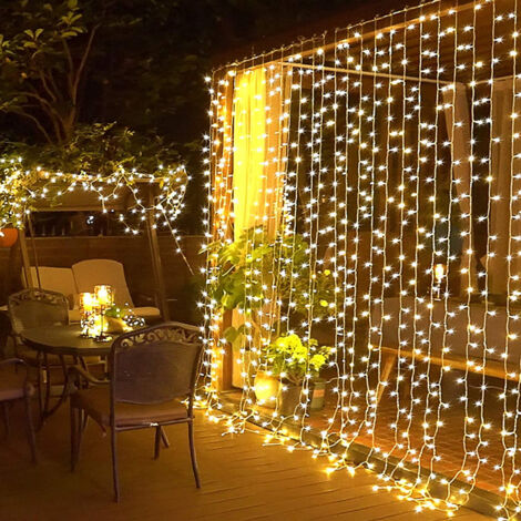 6x3M 600 LED Lichterketten Karneval Hochzeit Outdoor Indoor Gartenbeleuchtung (Warmweiß) (1/5)