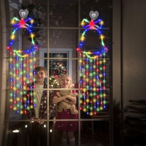 100 LED-Glocken, LED-Weihnachtsbeleuchtung für Weihnachten, IP65 wasserdichter Fenster-Lichtvorhang, Innen- und Außen-Weihnachtsbeleuchtung für Weihnachtsdekoration,  USB-betrieben, (Farbe) (1/5)