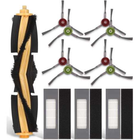 Ersatzteile Zubehör Set Filter Bürste für Ecovacs DEEBOT OZMO T8 AIVI T8MAX Staubsauger Roboter 1x Hauptbürste 8x Seitenbürste 3x Hepa Filter 12 Ersatzteile Kit Zubehörset Ersatzteile (1/5)