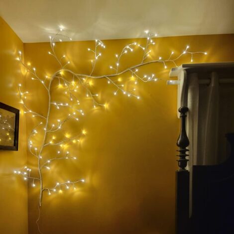 LED-Leuchtbaum, Wanddekoration für den Innenbereich, 144 LEDs, Weihnachtsdekoration, Schlafzimmer, Zuhause (warmweiß) [Energieklasse G] (1/5)