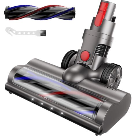 Elektromotor Turbo Boden Bürstenkopf Kompatibel mit Dyson V7 V8 V10 V11 V15, Direktantrieb Elektrische Bürstenboden Düse Zubehör für Hartboden und Teppiche(2 Stück Rollenbürste) (1/5)