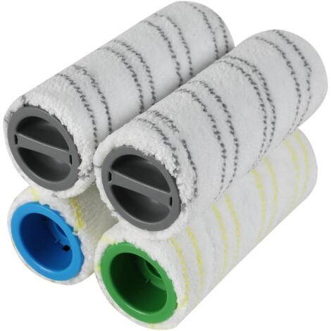 4 Stück Walzenset für Karcher FC7 FC5 FC3 FC3D EWM2 hartbodenreiniger, Ersatzrollen Mikrofaserwalzen 2.055-006.0/2.055-007.0 (1/5)