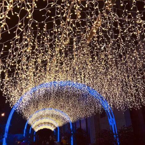 Lichterkette, 5 x 0,8 m, 206 LEDs, Lichterkette, Weihnachtsbaumschmuck, Weihnachtsgirlande für den Innenbereich, für den Garten im Freien, wasserdichte Girlande, Neujahr (1/5)