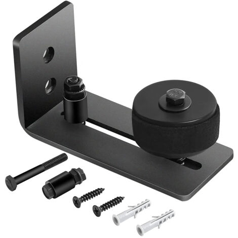 Untere Bodenführung für Scheunentor-Schiebetür, verstellbare Rolle, Wandmontagesystem, bündiges Bodendesign, unbeschädigtes Scheunentor-Paneel (8 in 1) (1/5)