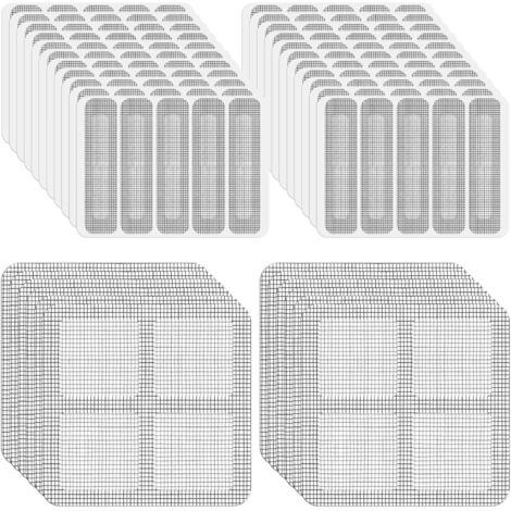 Fliegengitter Reparatur Set, 110 PCS Reparaturset Fliegengitter, Fiegengitter Reparatur Klebeband, Moskitonetz, Fliegengitter Flicken Schwarz, Selbstklebend Glasfaser Reparatur (1/5)