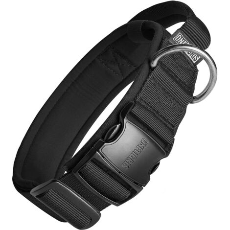 Hunde Halsband mit Metallschnalle für Hunde (Schwarz, M) (1/5)
