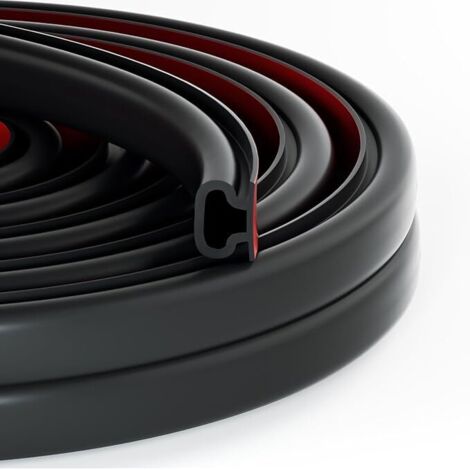 Türdichtung Dichtungsband Selbstklebend, Gummidichtung Tür Dichtung, Türrahmen Fensterdichtung Abdichtungsband Wasserdicht, Door Seal Schalldämmung Tür Dichtband, Haustür, Fenster (Schwarz, 8M)