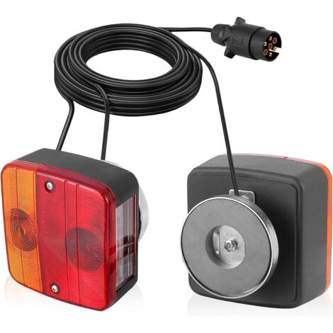 Kabelgebundenes Rücklicht-Set für PKW-Anhänger, 7,5 m Kabel, 7-poliger Stecker, straßenzugelassene Anhängerbeleuchtung, Rücklicht (1/5)