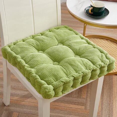 1er Set Outdoor-Stuhlkissen - 45 x 45 cm - Dicke - Für Gartenbank und Stuhl - Quadratisch - Grün - 45 x 45 cm