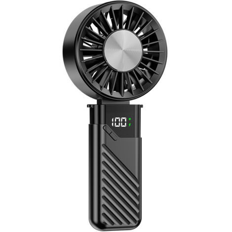 Handventilator, Portable Mini Ventilator Akku Aufladbar, USB Hand Ventilatoren Klein Leise mit 5 Geschwindigkeits Stufen, Tragbarer Taschenventilator Kleiner Faltbarer Fan für Büro, Outdoor