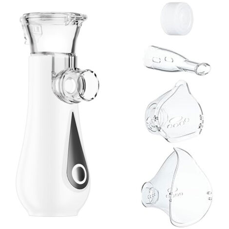 Inhalationsgerät, Ultra Leise Inhaliergeräte für Erwachsene, Kinder, USB-C Inhalator für Babys mit Mundstück und 2 Maske, Tragbar, Leicht & Effektiv, Einstellbarer Sprühnebel (1/5)