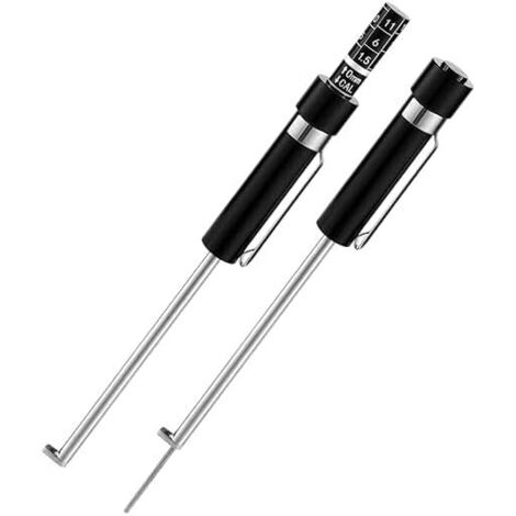 2-teiliges Bremsbelagmessgerät, 15,5 x 1,3 cm Auto-Bremsbelagtester Bremsbelagdickenmessgerät zum Messen interner und externer Bremsbeläge(Schwarz) (1/5)