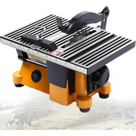 Tragbare Präzisions-Tischkreissäge mit 3 Sägeblättern, einstellbarem Winkel, 15 mm Schnittstärke, 5000 U/min Geschwindigkeit, zum Schneiden von Holz-, Acryl- und ABS-Platten