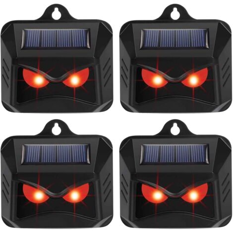 Solarbetriebene Raubtier-Kontrollleuchte, 4er-Pack – Fuchsabwehr für Gärten – Tierabwehr – Geräte zur Rehabwehr – Katzenabwehr – Fuchsabwehr – Katzenabwehr – Katzenabwehr – Bewegungsmelder-Abwehr