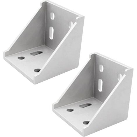 2x Winkel BefestigungEckwinkel, 80x80 Aluminium Winkelverbinder Befestigung Aluprofil Eckwinkel Befestigungsmaterial Winkel Befestigung
