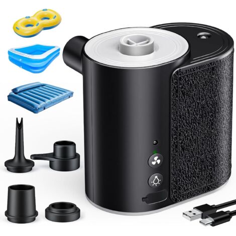 Upgrade Elektrische Luftpumpe, 2 Gänge 6000 mAh Tragbar Luftpumpe Elektrisch Wiederaufladbare Akku Luftpumpe, Elektrische Luftpumpe für Luftmatratze Planschbecken Pool (1/5)